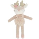 Bieco Kuscheltier Reh Ella mit Rassel | Baby Kuscheltier ab 0 Monate Stofftier Baby Plüschtier Reh rentier